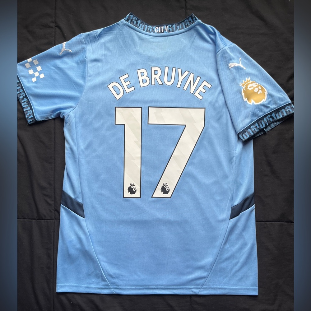 De Bruyne #17 Man City Soccer Jersey Home Kit 2025 Manchester